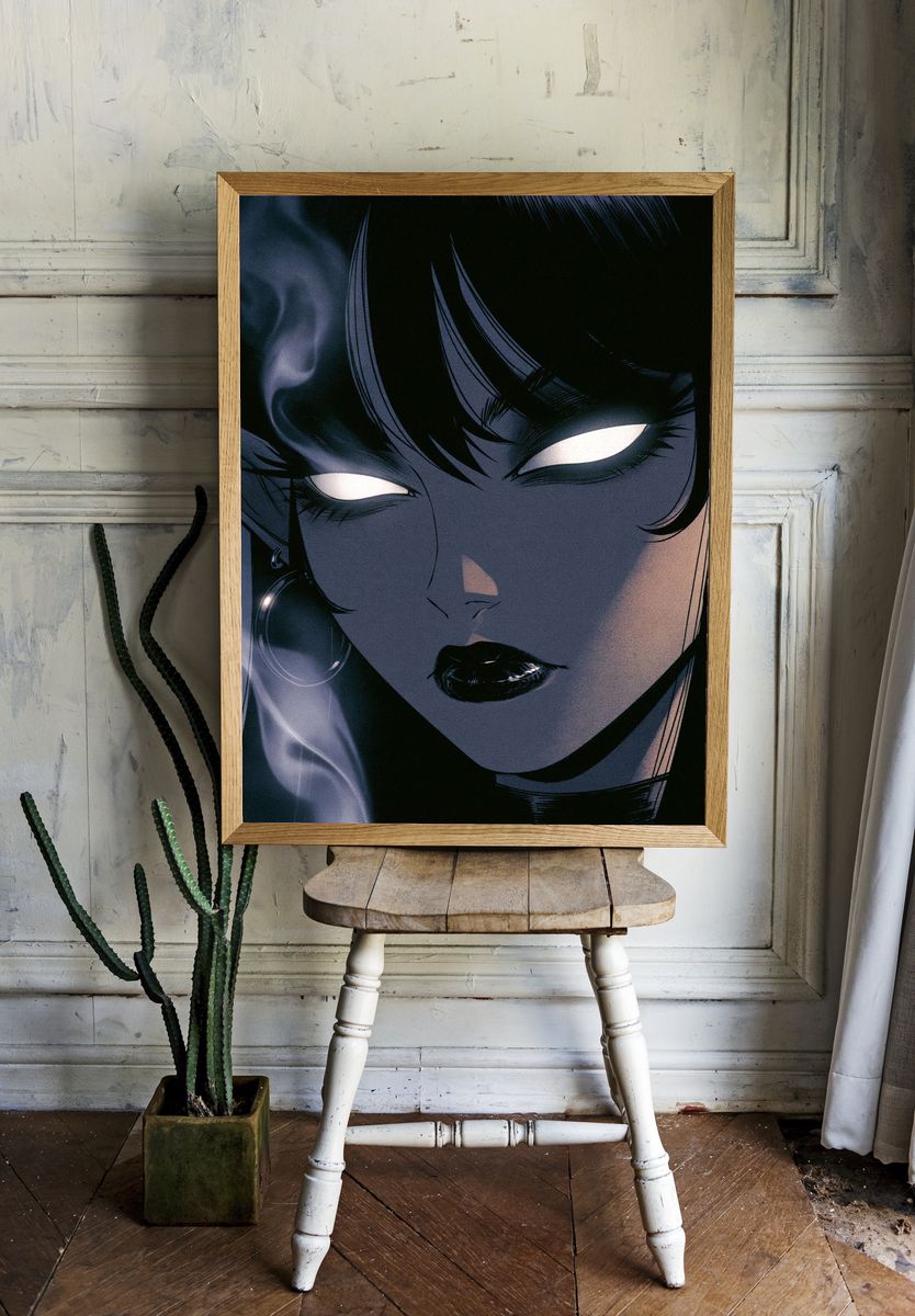 Dark Anime Portrait Poster. — room view 1