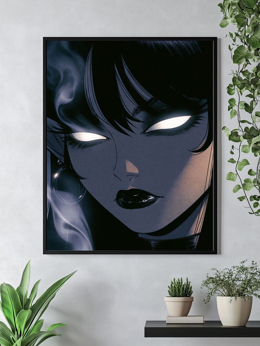 Dark Anime Portrait Poster. — room view 4