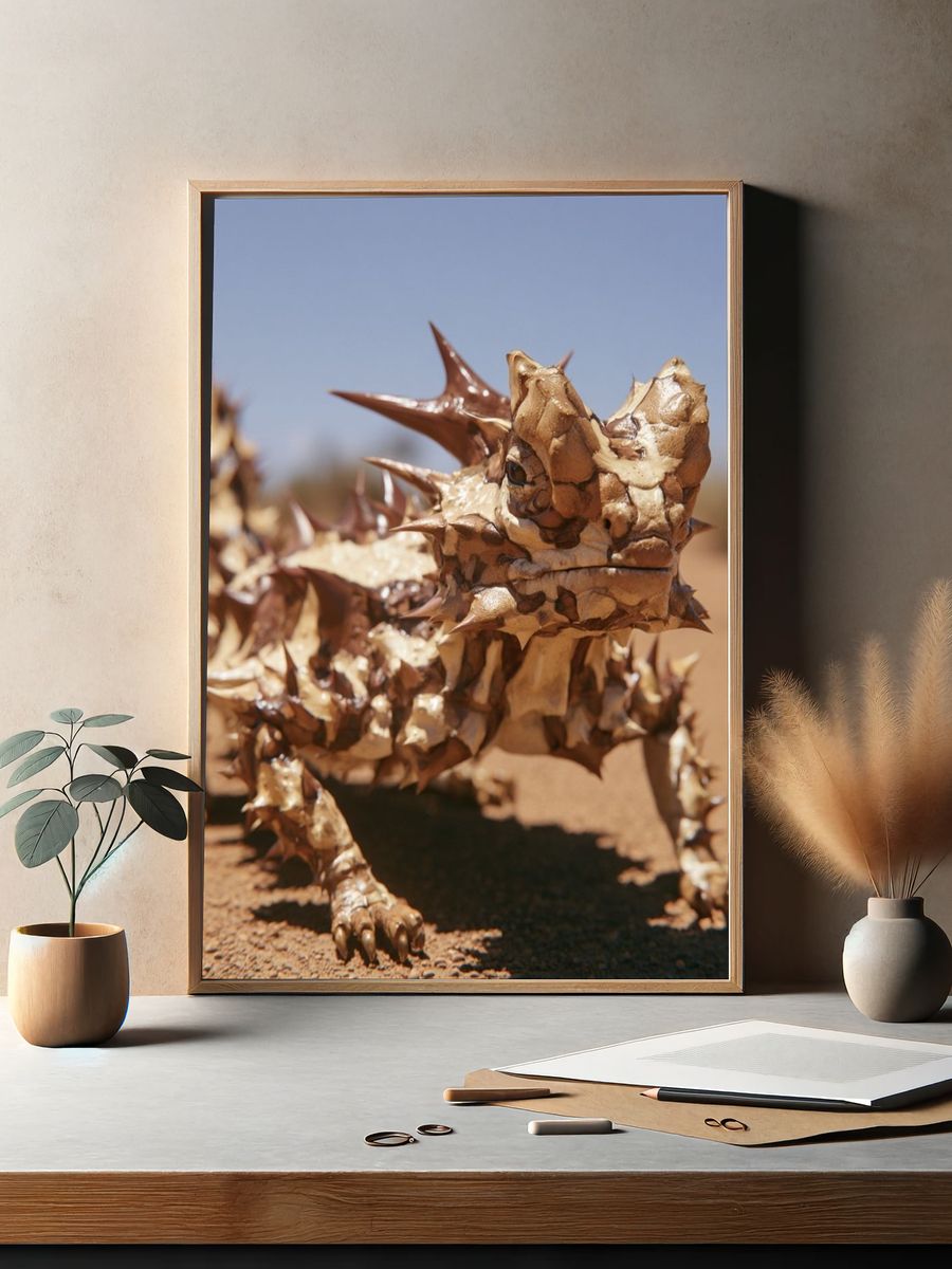 Thorny Devil Desert Wildlife Poster. — room view 2