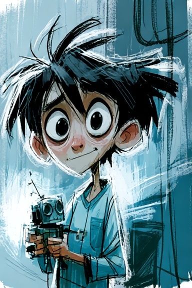 Anime Boy with Camera Poster. poster detail
