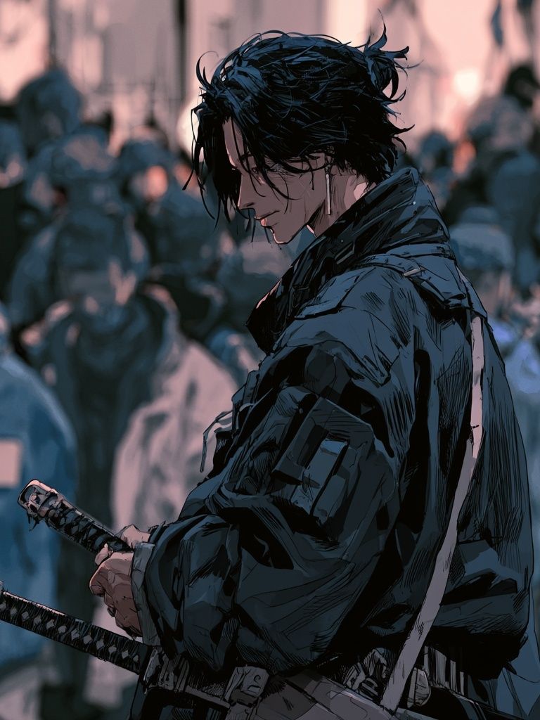 Samurai Warrior Digital Art Poster. poster detail