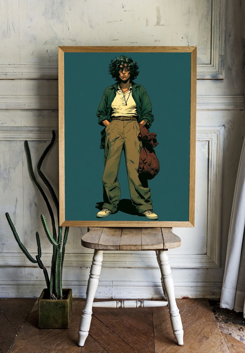 Anime Character Portrait Print. — room view 1