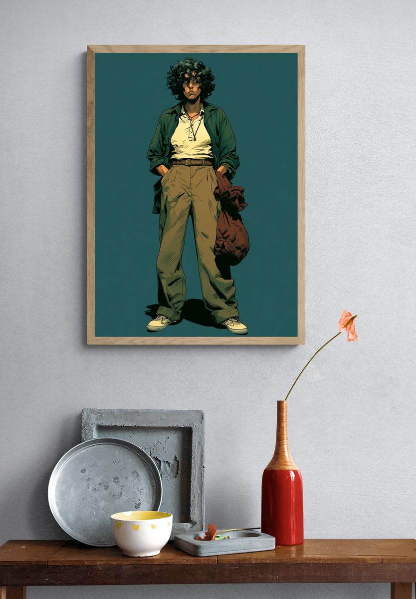 Anime Character Portrait Print. — room view 3
