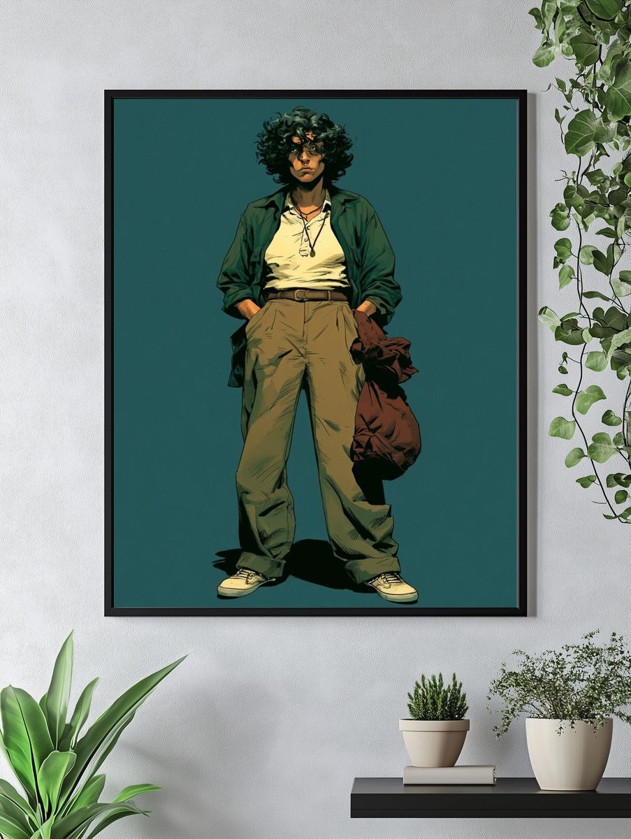 Anime Character Portrait Print. — room view 4