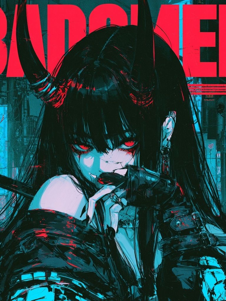 Baddie Anime Portrait Poster. poster detail