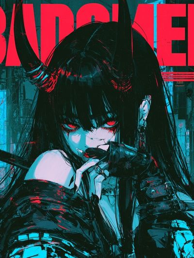 Baddie Anime Portrait Poster. poster