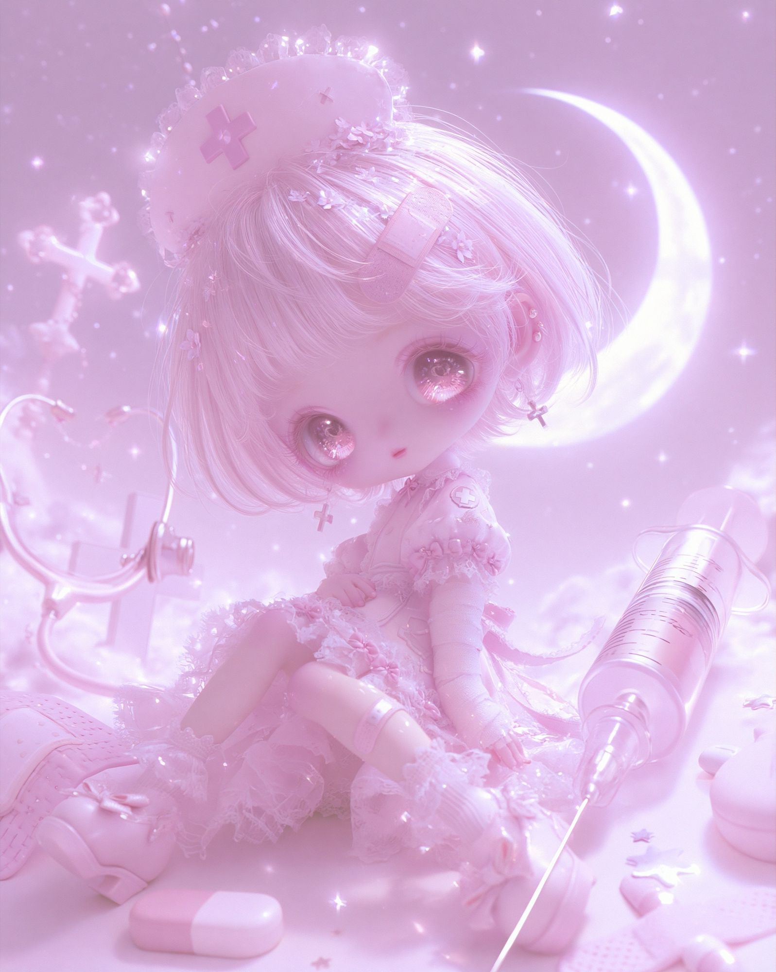 Pastel Doll Moonlight Poster. poster — anime art