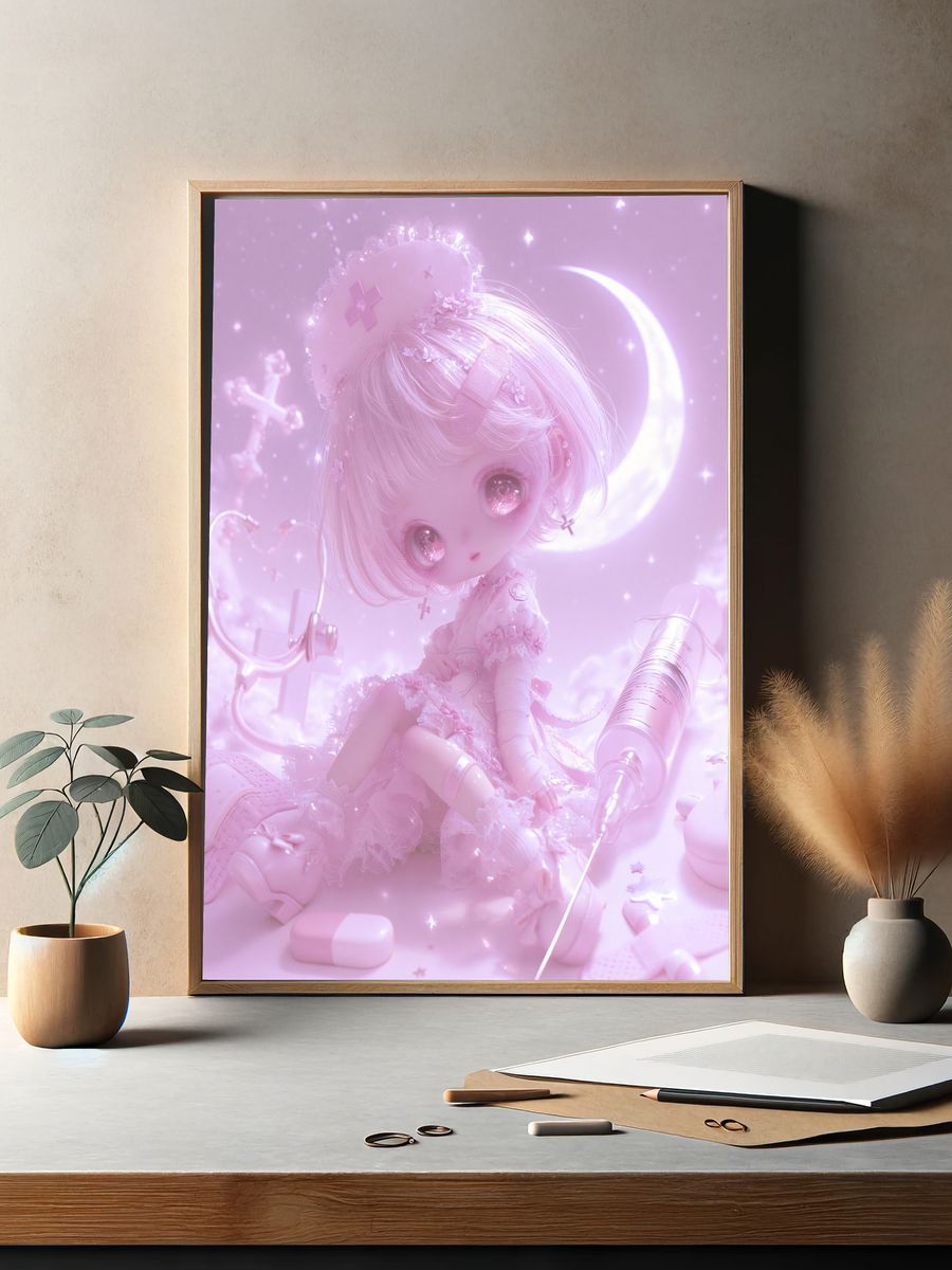 Pastel Doll Moonlight Poster. — room view 2
