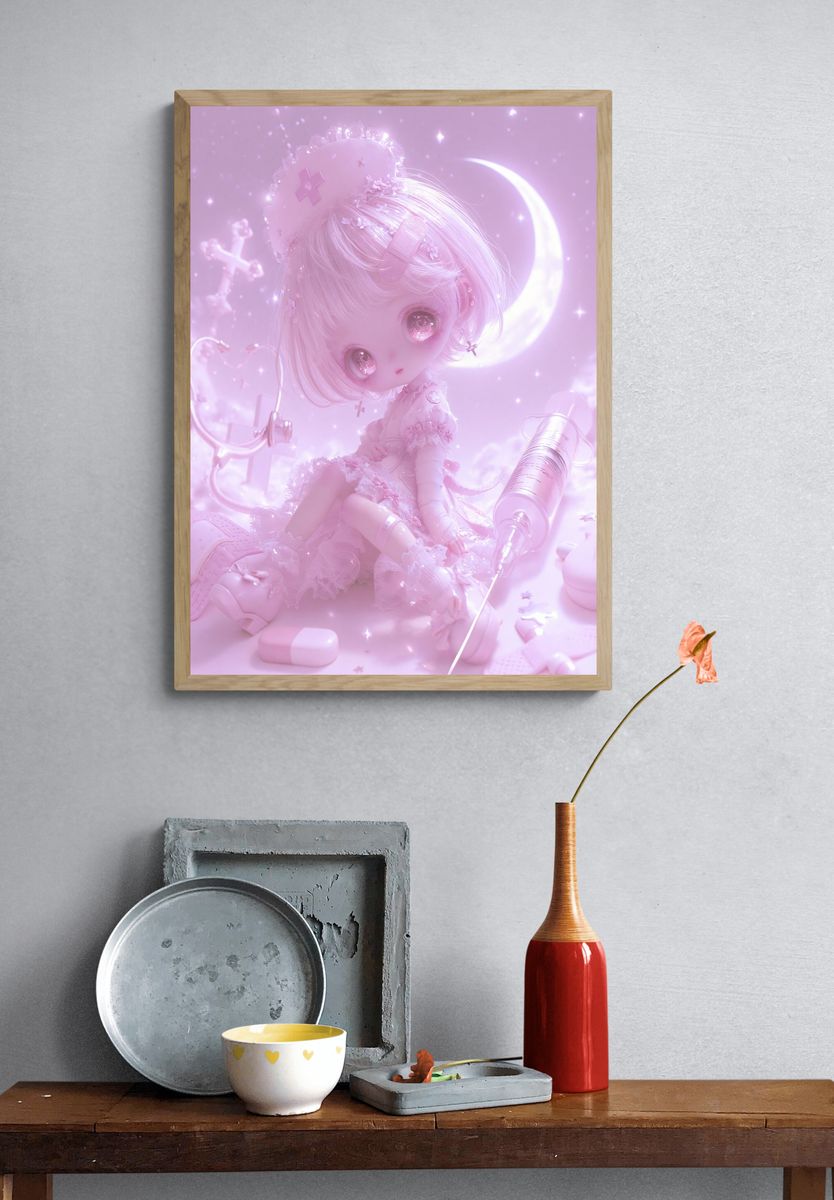 Pastel Doll Moonlight Poster. — room view 3