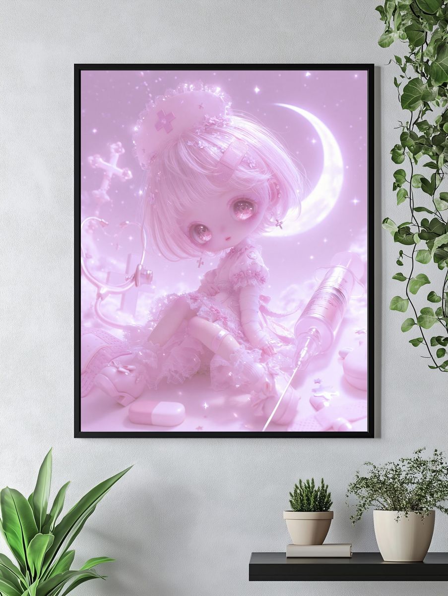 Pastel Doll Moonlight Poster. — room view 4