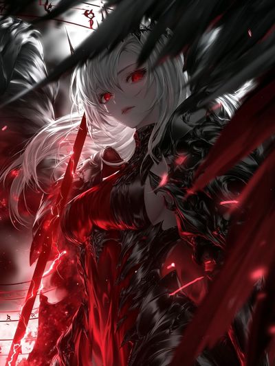 Dark Fantasy Anime Girl Poster.