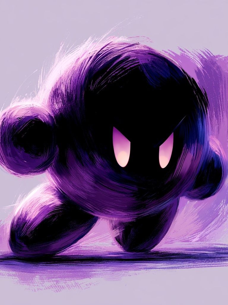 Shadow Kirby Digital Art Poster. poster detail