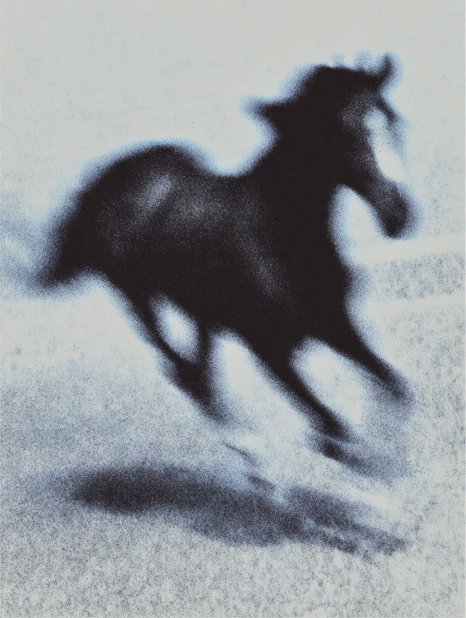 Galloping Horse Silhouette Print. poster detail