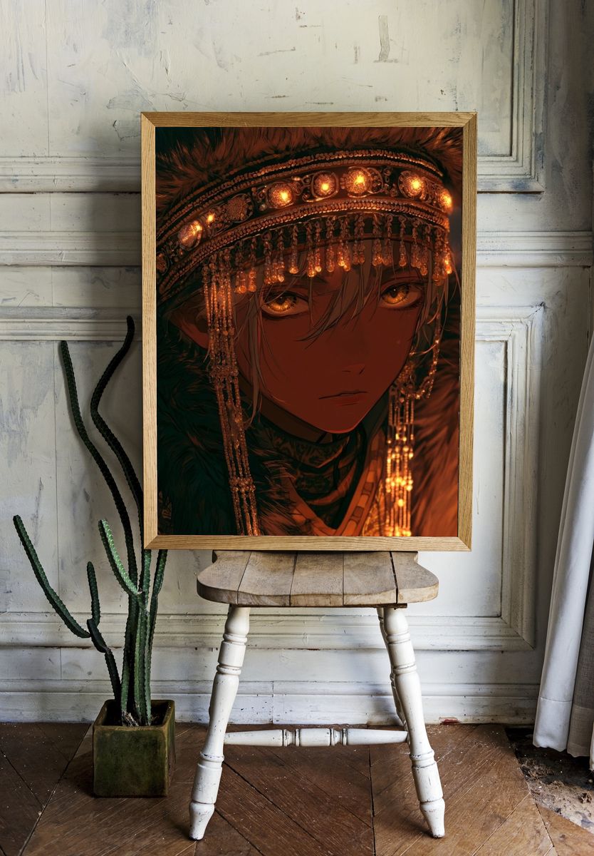 Mystic Anime Portrait Poster. room preview