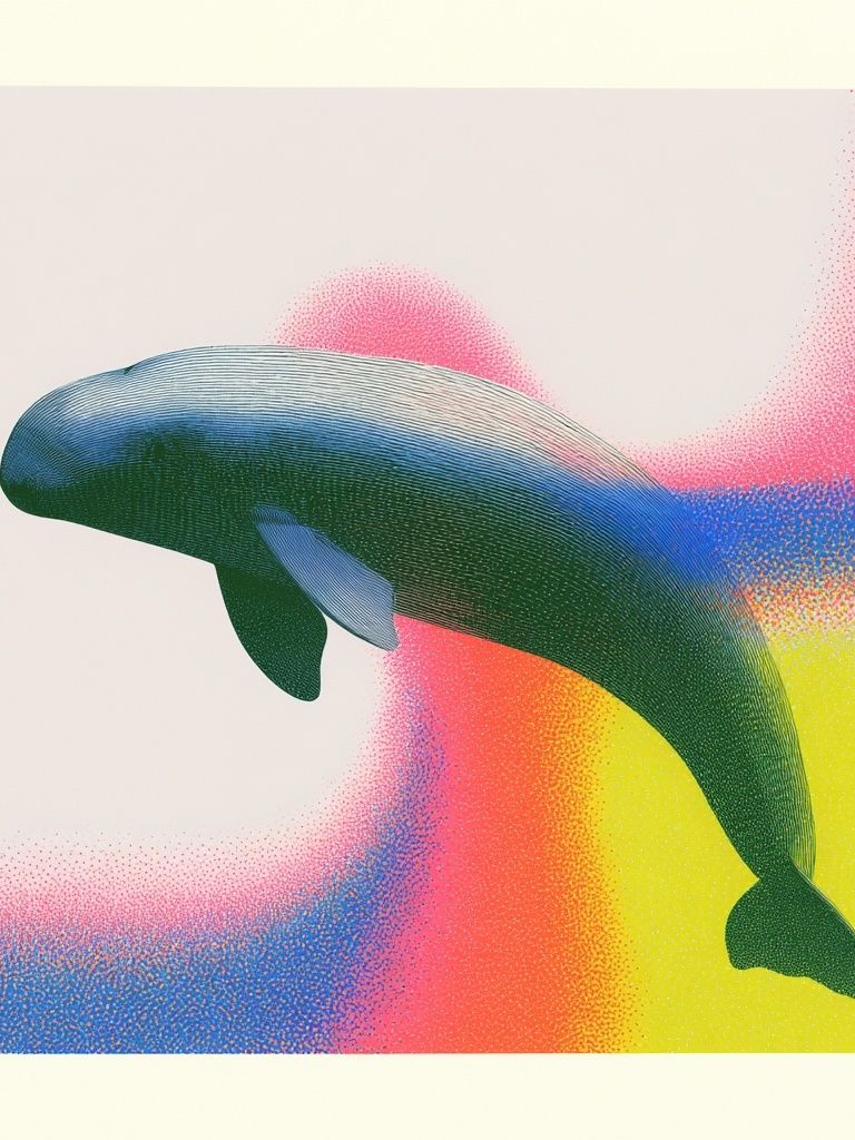 Whale Pop Art Poster. poster — animals art