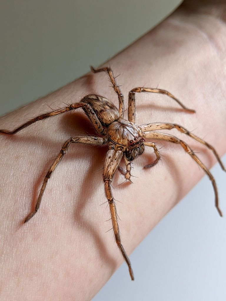 Spider on Hand Photography Poster. poster detail