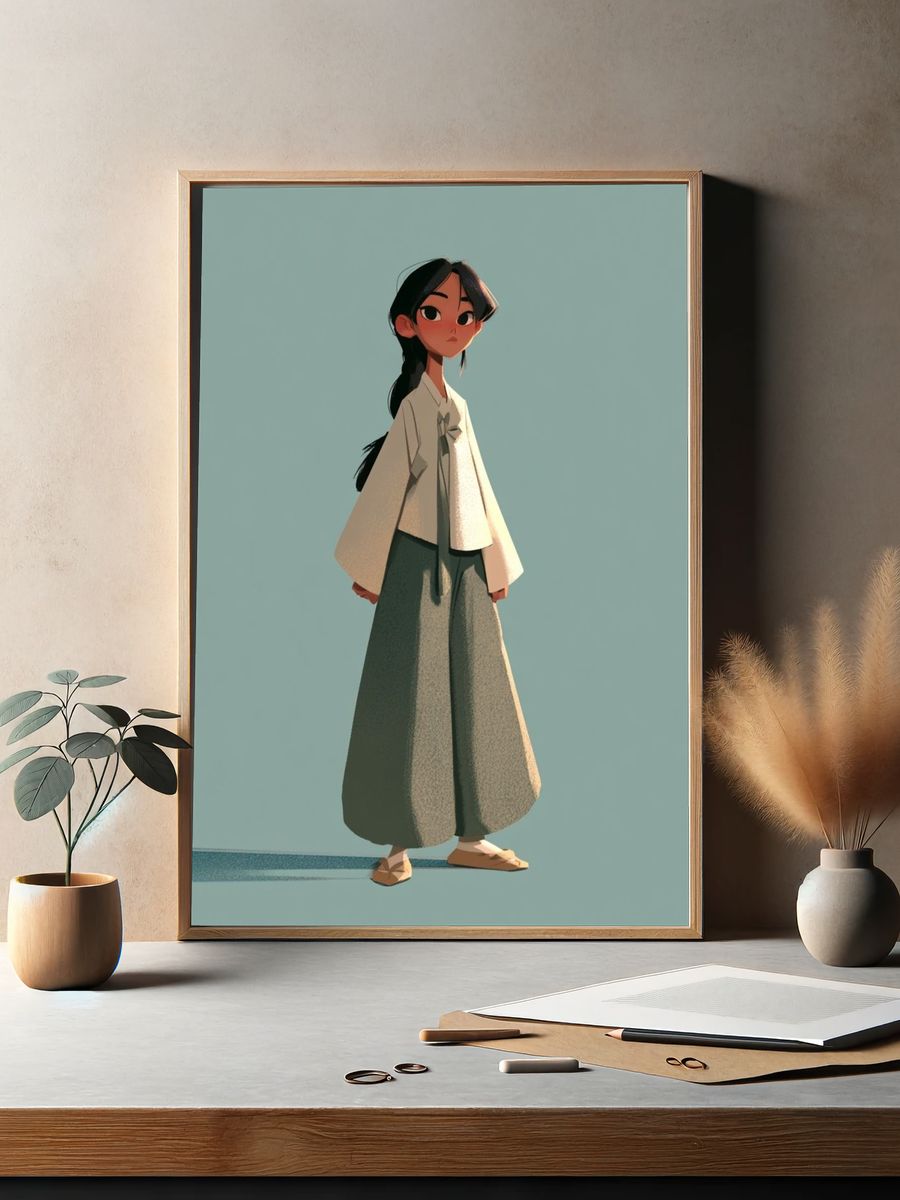 Anime Girl Portrait Print. — room view 2