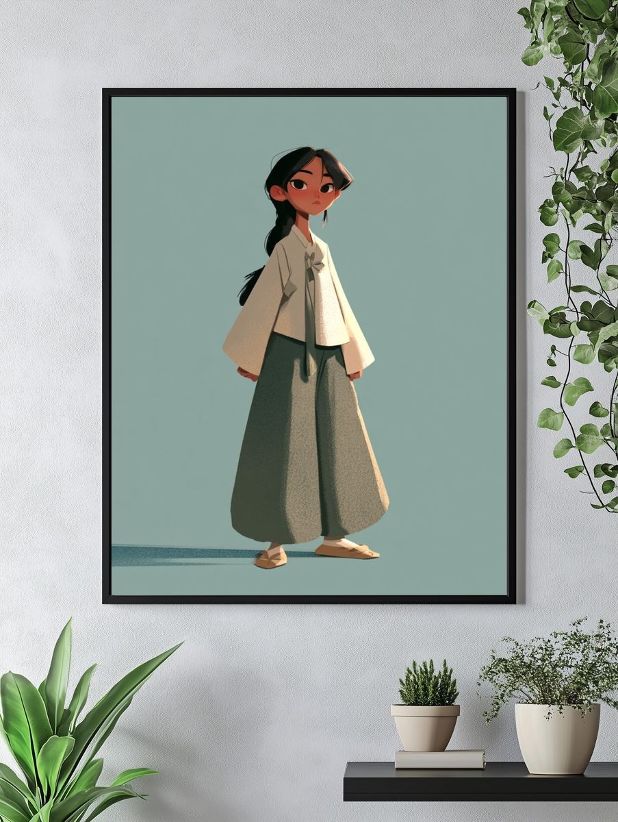 Anime Girl Portrait Print. — room view 4