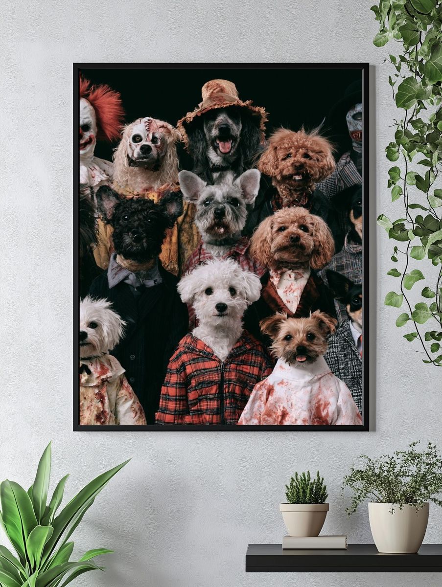 Halloween Dogs Portrait Poster. — room view 4