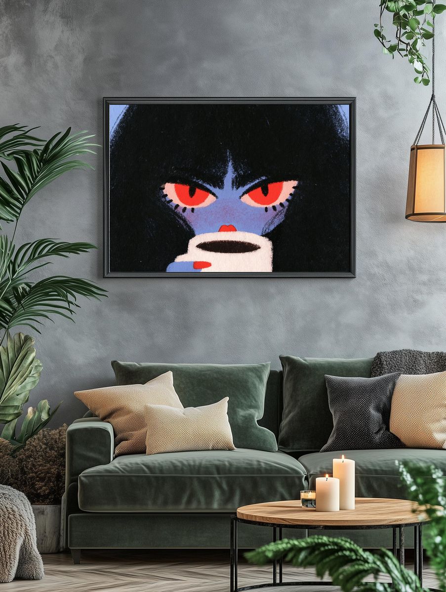 Mystic Cat Portrait Poster. — room view 4