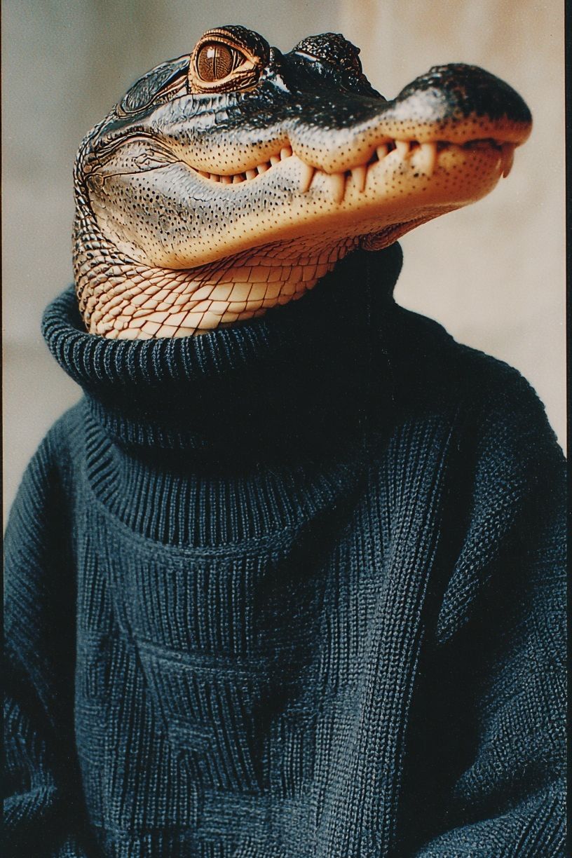 Alligator Portrait Photography Poster. poster detail