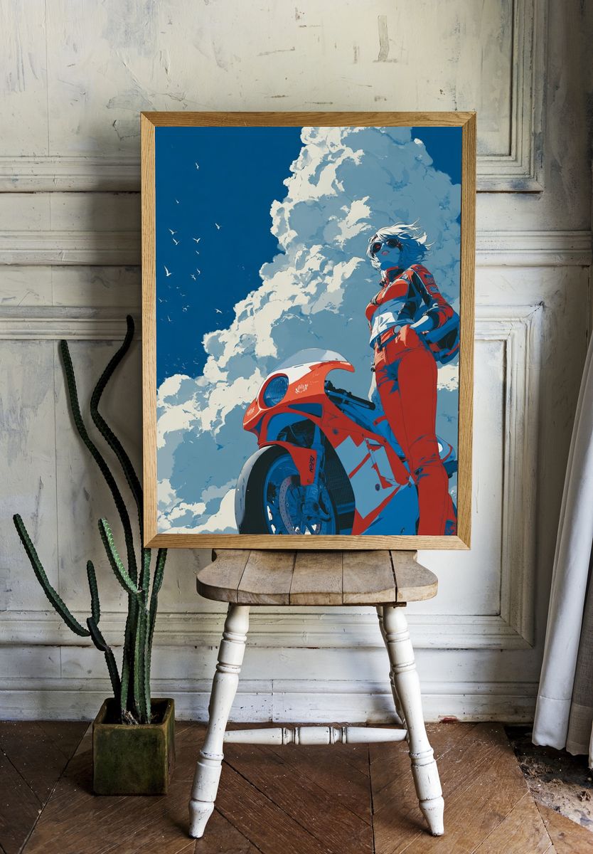 Racing Rider Sky Poster. room preview