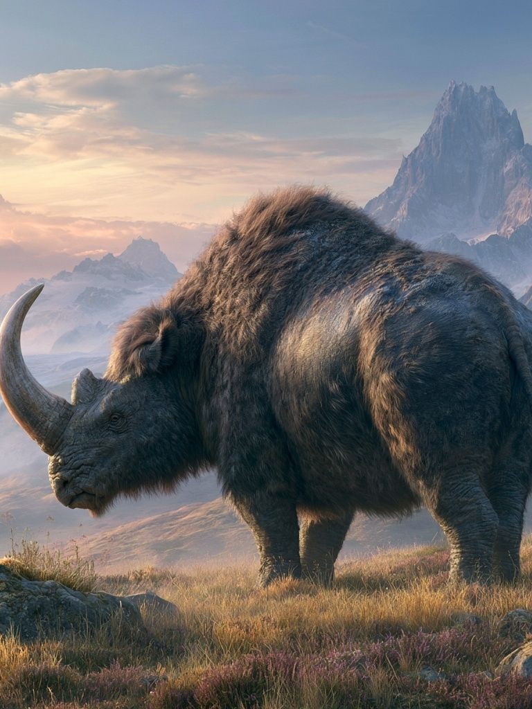 Mountain Rhino Wildlife Poster. poster detail