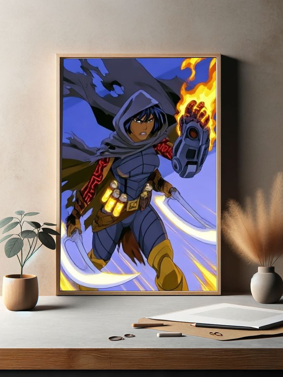 Anime Warrior Action Poster. — room view 2