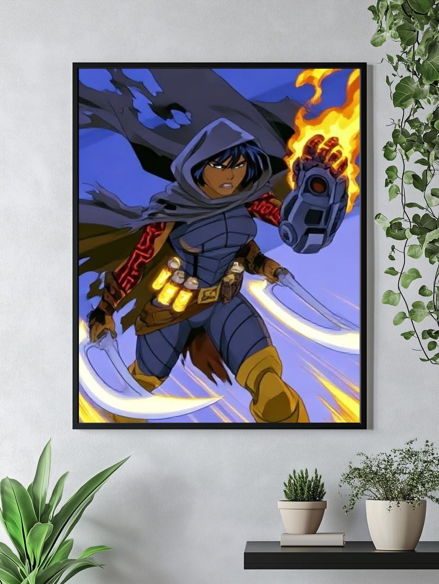 Anime Warrior Action Poster. — room view 4