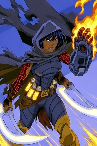 Anime Warrior Action Poster.