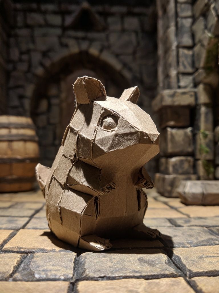 Cardboard Squirrel Photography Poster. poster detail
