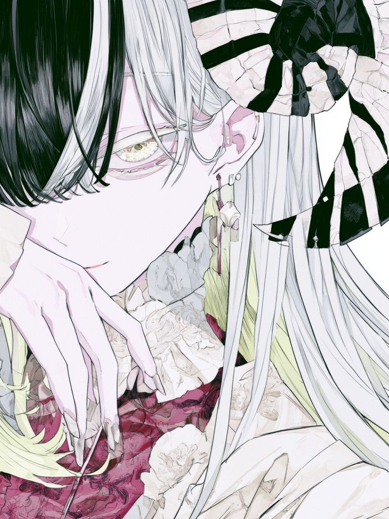 Anime Floral Portrait Poster. poster detail