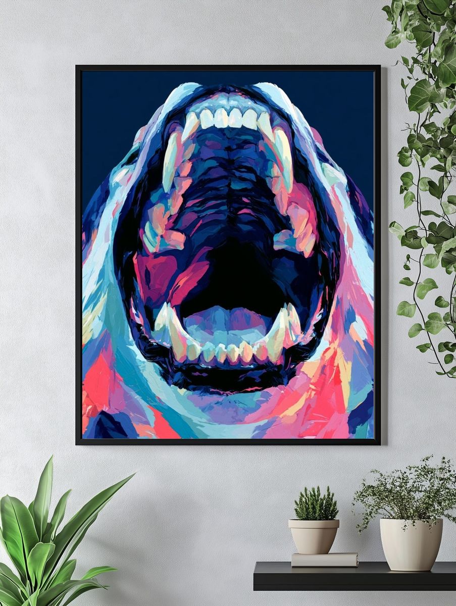 Roaring Tiger Pop-Art Poster. — room view 4