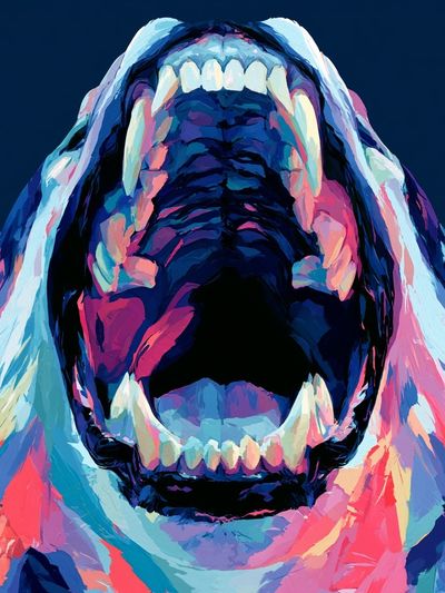 Roaring Tiger Pop-Art Poster. poster