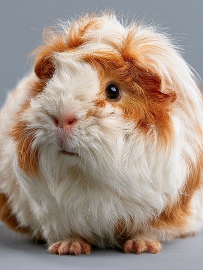 Fluffy Guinea Pig Portrait Poster. poster