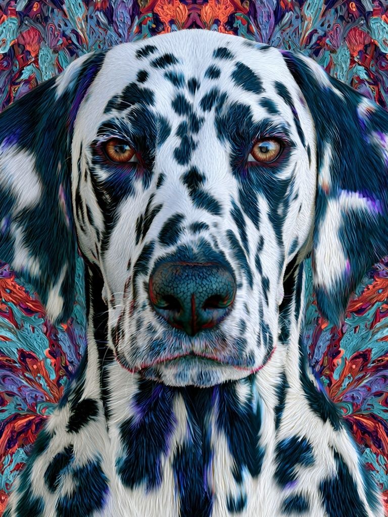 Dalmatian Portrait Illustration Poster. poster — animals art