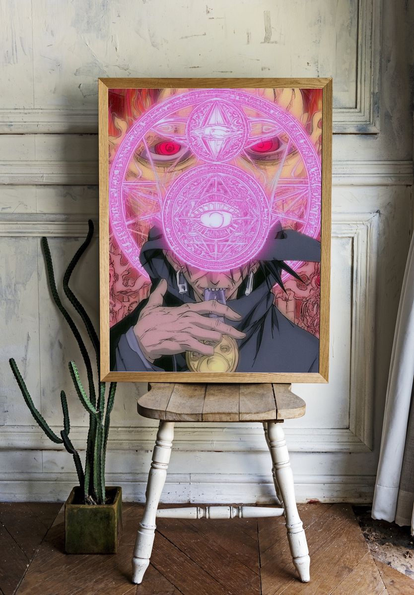 Anime Sorcerer Ritual Poster. — room view 1