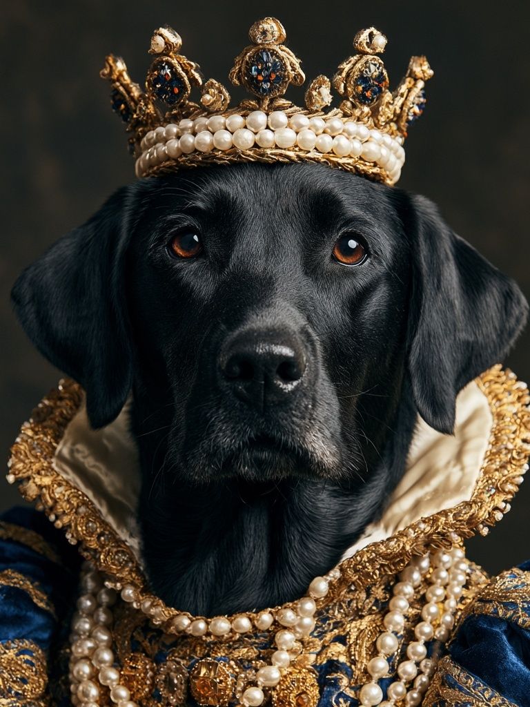 Black Labrador Royal Portrait Poster. poster — animals art