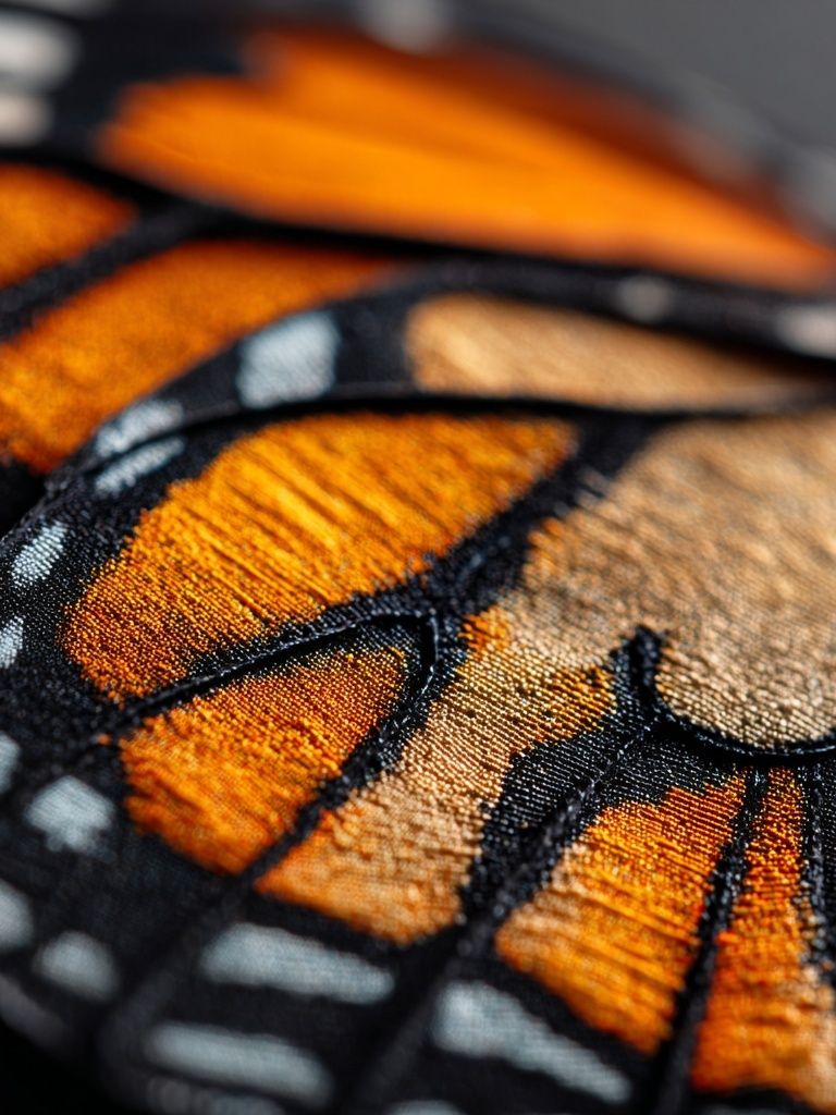 Monarch Butterfly Wing Macro Print. poster detail