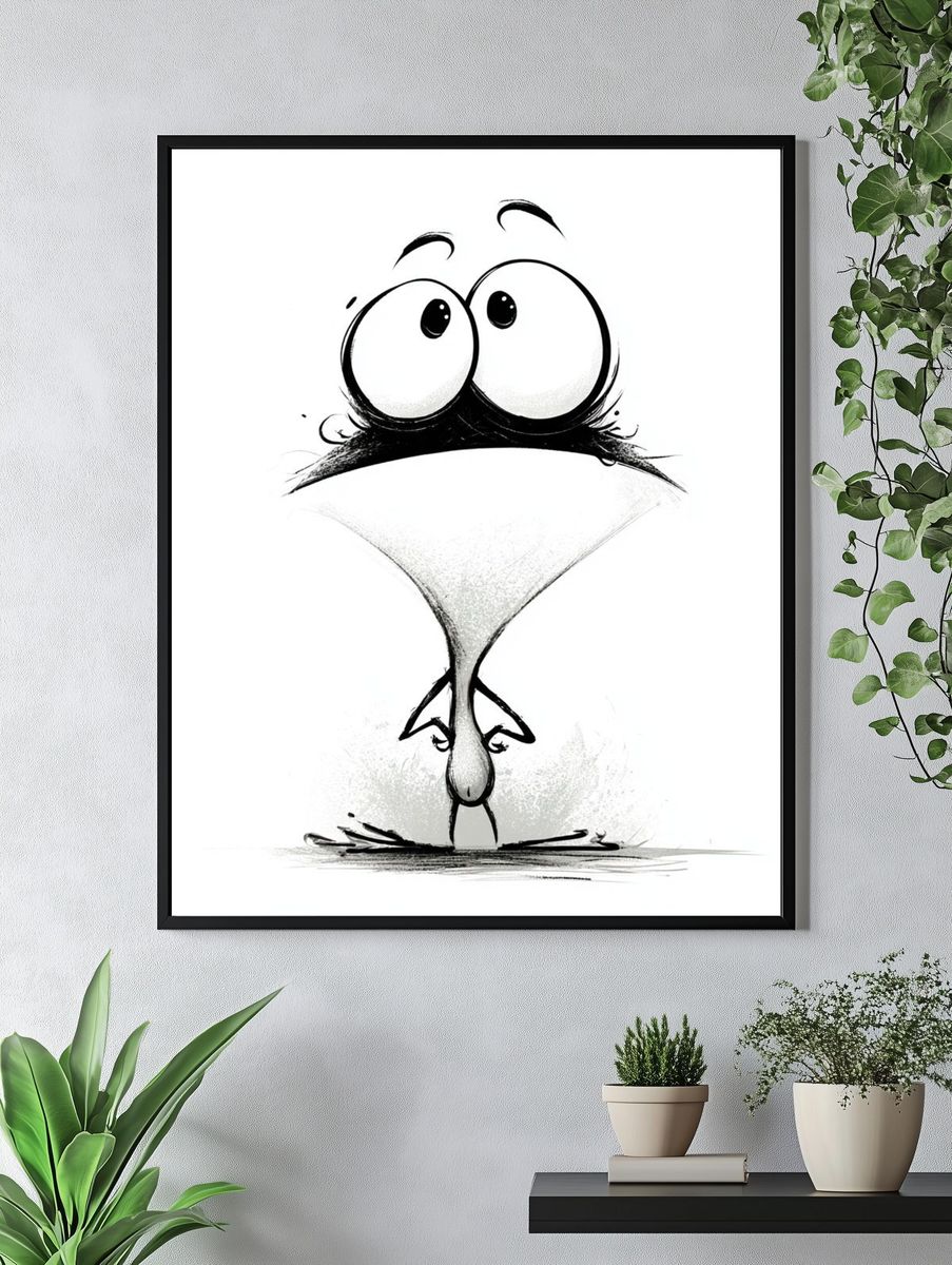 Funny Bird Cartoon Poster. — room view 4