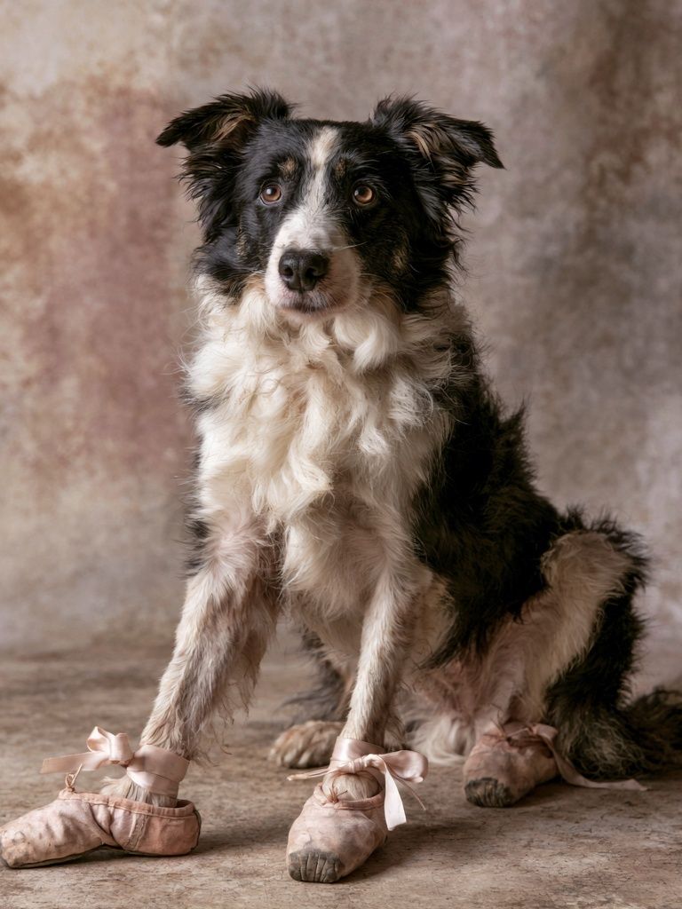 Ballet Dog Portrait Poster. poster detail