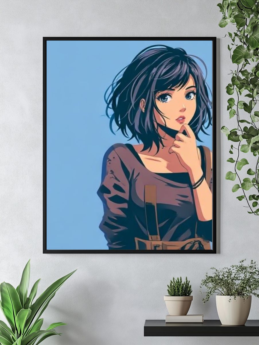 Anime Girl Portrait Print. — room view 4
