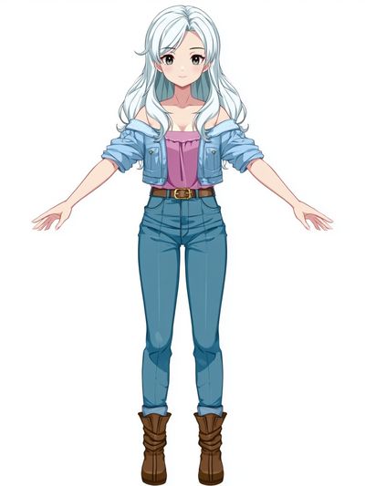 Anime Girl Character Illustration Poster. poster