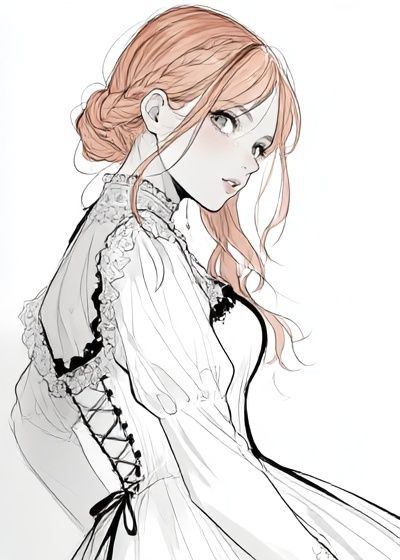 Elegant Anime Portrait Print. poster — anime art