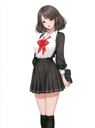 Anime Schoolgirl Portrait Poster.