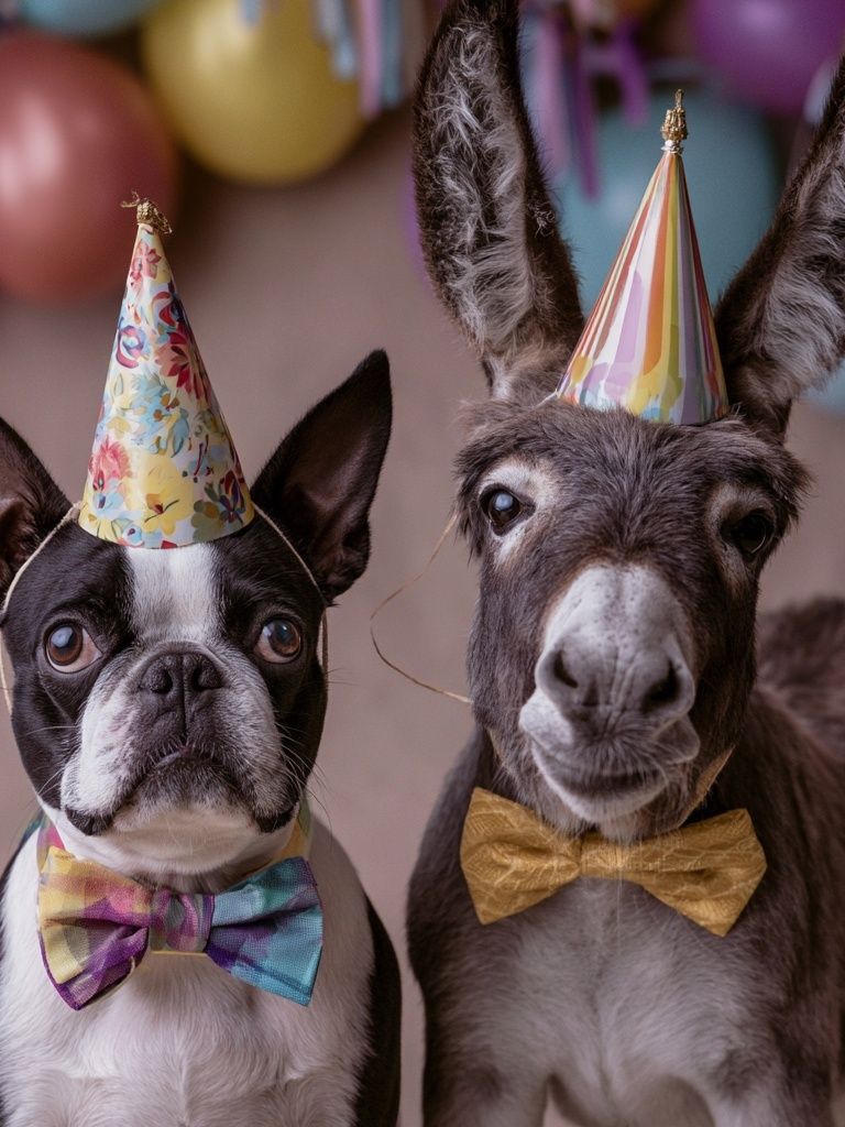 Party Pets Portrait Poster. poster detail