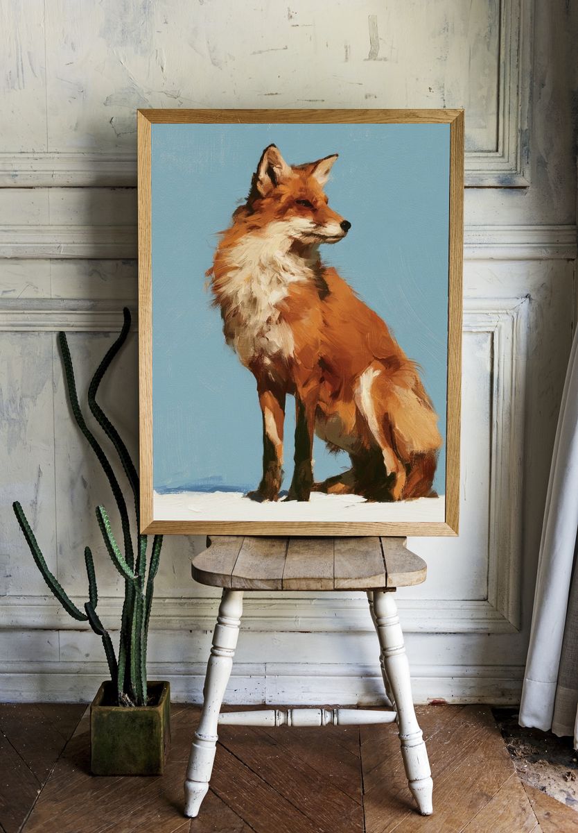 Fox Portrait Fine-Art Poster. room preview