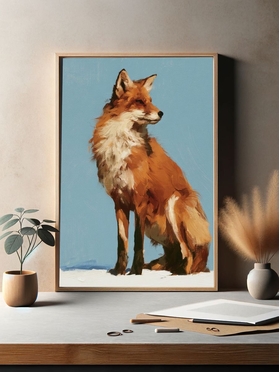 Fox Portrait Fine-Art Poster. — room view 2