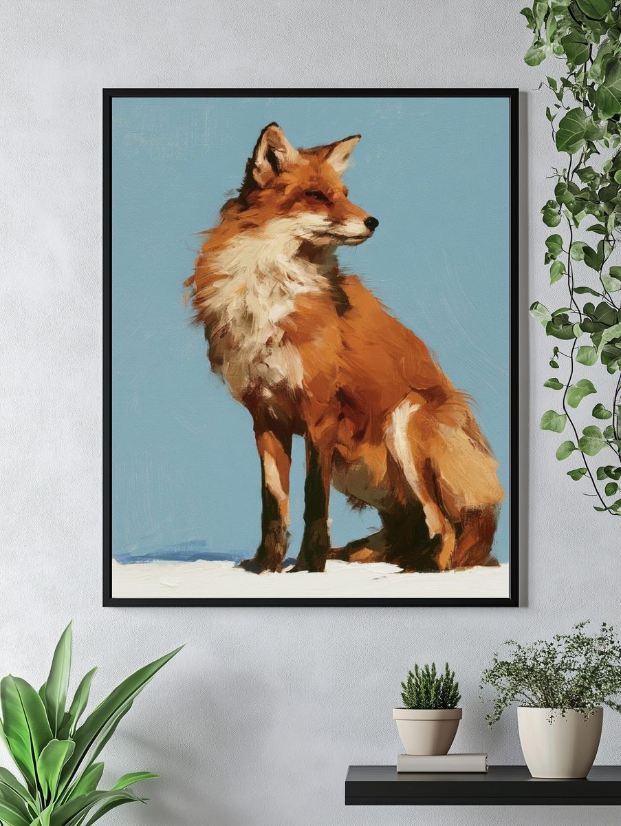 Fox Portrait Fine-Art Poster. — room view 4