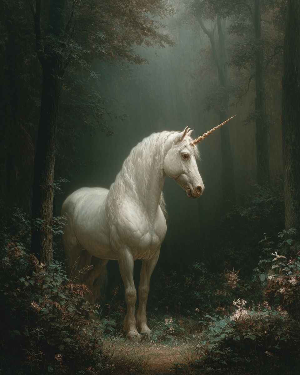 Enchanted Unicorn Forest Print. poster — animals art